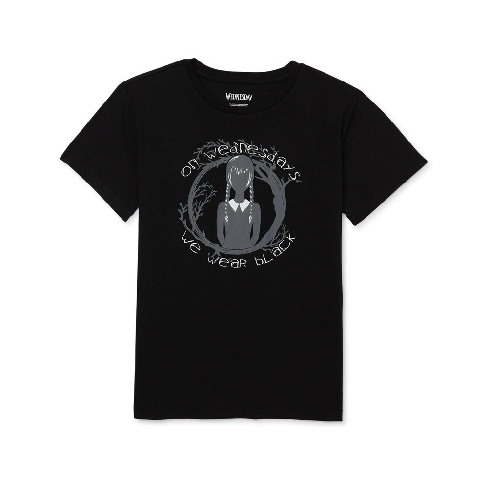 Black girls large Wednesday Addams t shirt